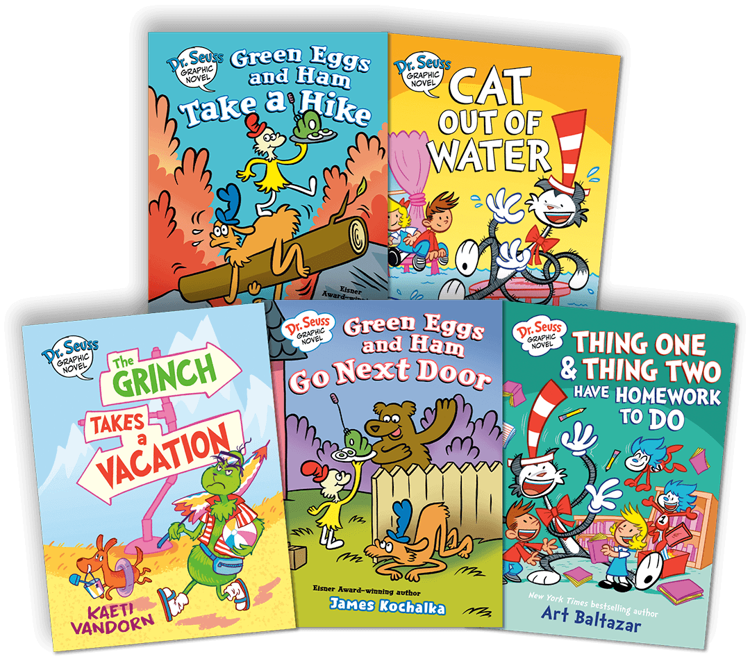 Dr. Seuss Graphic Novels for Kids – Cat Out of Water, The Grinch Takes a Vacation, and More